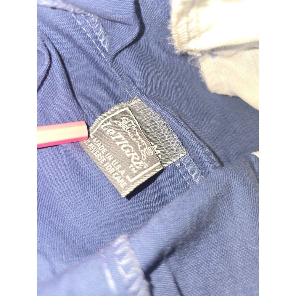 Le TIGRE Elastic Waist Pants Size M Blue Drawstring                         #229